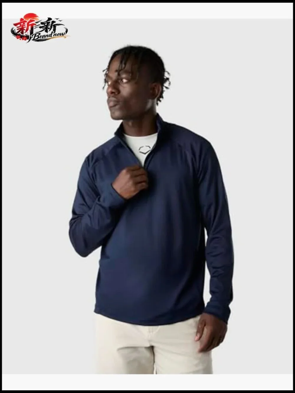 Men's Midweight Quarter Zip Pullover Athletic Fit Moisture Wicking